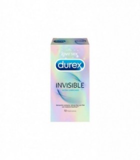 Durex invisible extra lubricado 12 preservativos