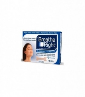 Breathe right tiras nasales clasicas pequeñas/medianas 10 unidades