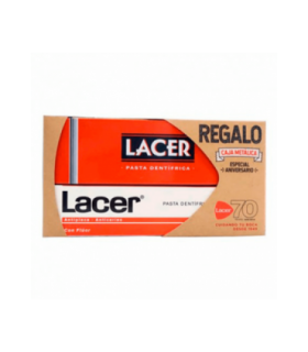 Lacer pasta con fluor 125 ml + regalo caja metalita.