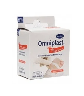 ESPARADRAPO HIPOALERGICO OMNIPLAST TEJIDO RESISTENTE BLANCO 5 M X 2,50 CM