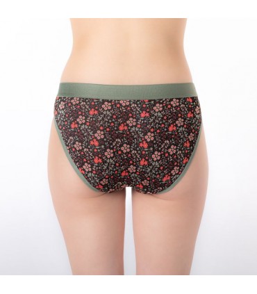 BRAGUITA MENSTRUAL TEEN ABSORCIÓN MEDIA (NEGRO ESTAMPADO) TS