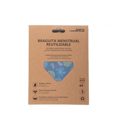 BRAGUITA MENSTRUAL TEEN ABSORCIÓN SUPER (AZUL ESTAMPADO) TM