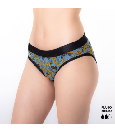 BRAGUITA MENSTRUAL TEEN ABSORCIÓN SUPER (AZUL ESTAMPADO) TM