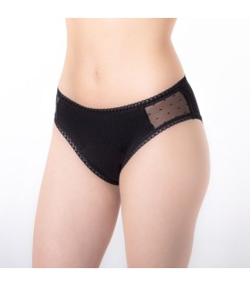 BRAGUITA MENSTRUAL ADULT ABSORCIÓN SUPER (NEGRO ENCAJE) TS